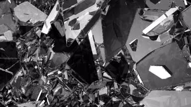 yavaş hareket ile kırık ve kırık cam