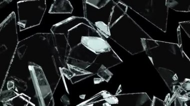 yavaş hareket ile kırık ve kırık cam