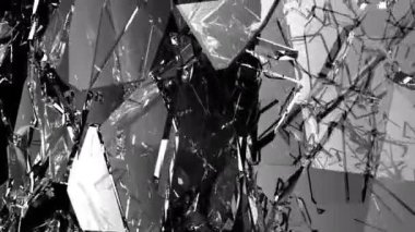 yavaş hareket ile kırık ve kırık cam