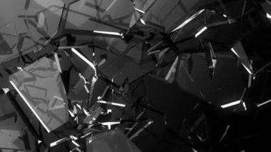 yavaş hareket ile kırık ve kırık cam