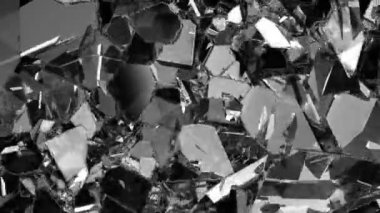 yavaş hareket ile kırık ve kırık cam