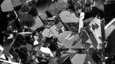 yavaş hareket ile kırık ve kırık cam