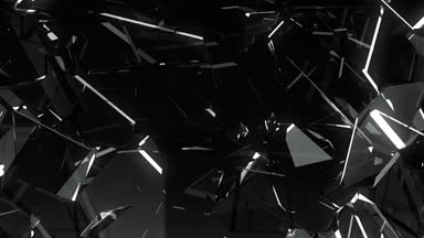 yavaş hareket ile kırık ve kırık cam