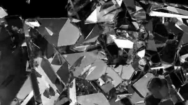 Broken Shattered Glass Slow Motion — Stock Video