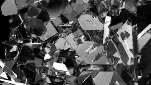 Broken Shattered Glass Slow Motion — Stock Video