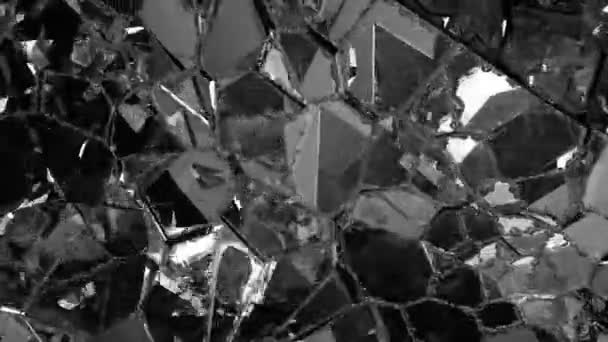 Broken Shattered Glass Slow Motion — Stock Video