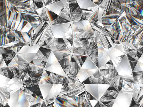 Texture Diamant Gros Plan Kaléidoscope Vue Haut Pierre Ronde Rendu — Photo