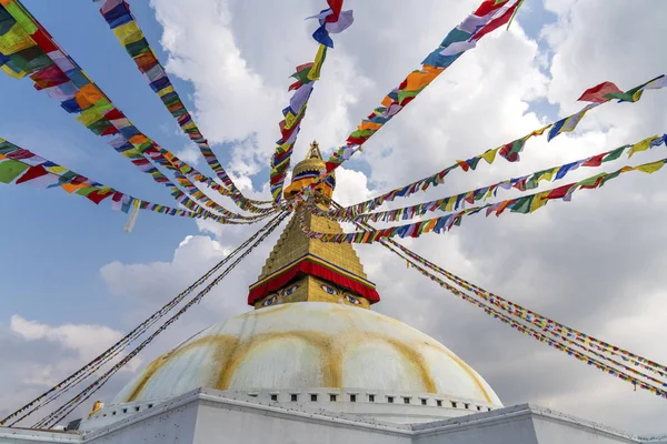 Boudhanath Stupa Kathmandu Nepal Buddhistiska Stupan Boudha Stupa Största Stupas — Stockfoto