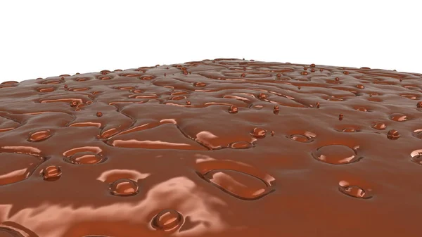 Плавление Шоколада Какао Кофе Брызги Капли Белом Рендеринг Иллюстрация — стоковое фото