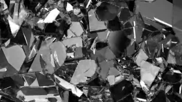 Le verre s'est brisé et cassé au ralenti. Alpha mat. 3d rendu. Animation 3D 