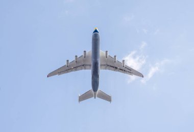 Antonov An-225 MRIYA uçak Kiev, Ukrayna Kyiv havaalanından alır. Bu dev kargo uçağı şimdiye kadar yapılmış en ağır uçağıdır. Yaz 2018
