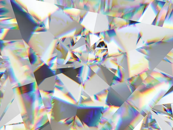 宝石结构极端特写和万花筒 圆形宝石3D 渲染的顶部视图 — 图库照片