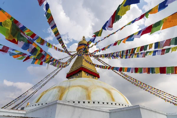 Boudhanath Stupa Katmandu Nepal Budist Stupa Boudha Stupa Dünyanın Büyük — Stok fotoğraf