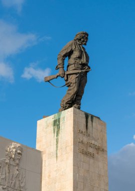 Ernesto Che Guevara'nın Türbesi, Anıt ve Anıtı Santa Clara, Küba, Che Guevara Meydanı'nda yer alan. Bahar 2018 yakalanan