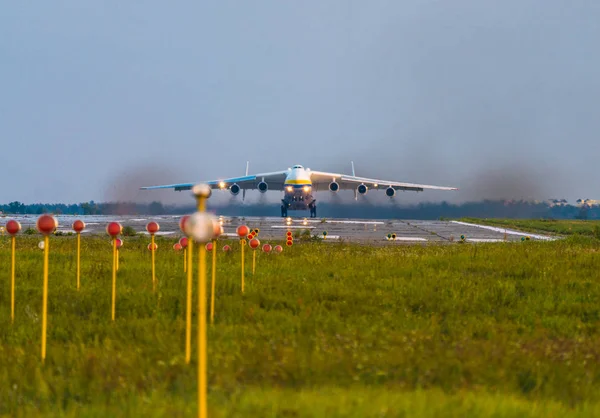 Antonov 225 Mriya Vliegtuig Vertrekt Vanaf Luchthaven Gostomel Kiev Oekraïne — Stockfoto