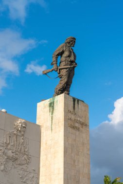 Ernesto Che Guevara'nın Türbesi, Anıt ve Anıtı Santa Clara, Küba, Che Guevara Meydanı'nda yer alan. Bahar 2018 yakalanan