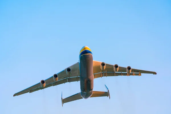 Antonov 225 Mriya Aircraft Takes Gostomel Airport Kyiv Ukraine Giant — Stock Photo, Image