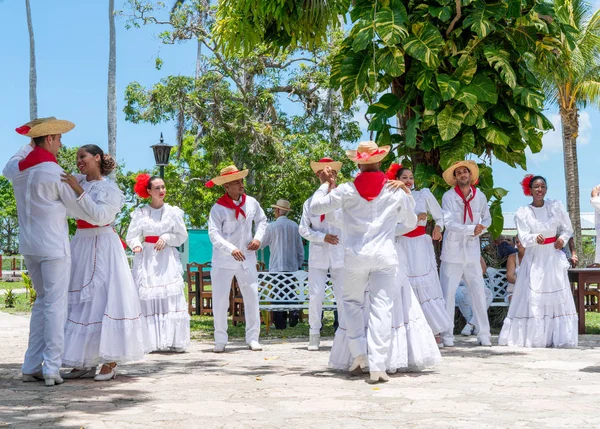 Tancerze Taniec Syna Jarocho Bamba Folk Dance Kuba Wiosną 2018 — Zdjęcie stockowe