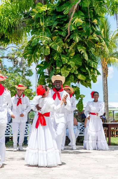 Dancers Dancing Son Jarocho Bamba Folk Dance Cuba Spring 2018 — Stock Photo, Image