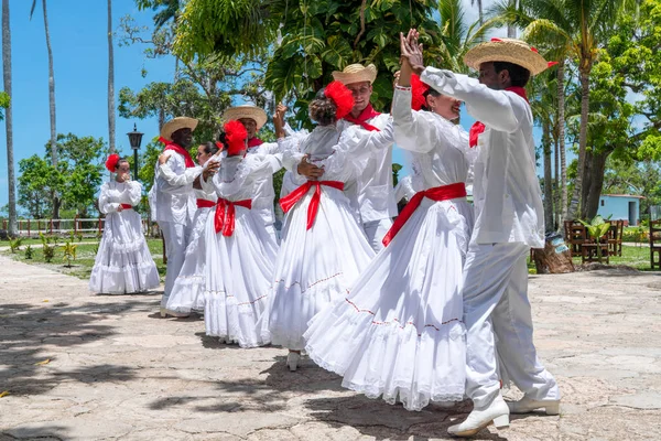 Dancers Dancing Son Jarocho Bamba Folk Dance Cuba Spring 2018 — Stock Photo, Image