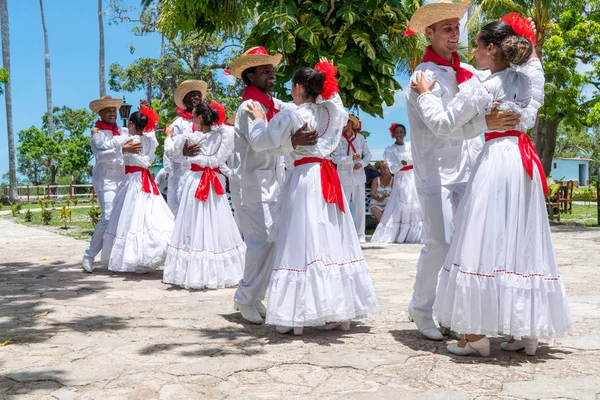 Dancers Dancing Son Jarocho Bamba Folk Dance Cuba Spring 2018 — Stock Photo, Image