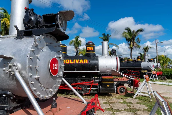Eski Buhar Lokomotif Veya Demiryolu Tren Bahar 2018 Müzesi Agroindustry — Stok fotoğraf