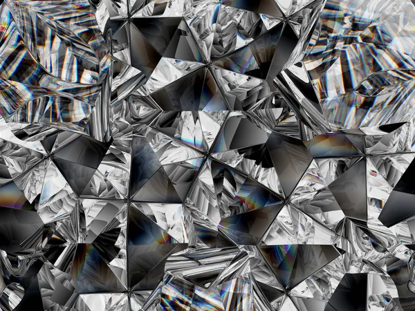 Diamante Textura Close Caleidoscópio Vista Superior Pedra Preciosa Redonda Renderização — Fotografia de Stock