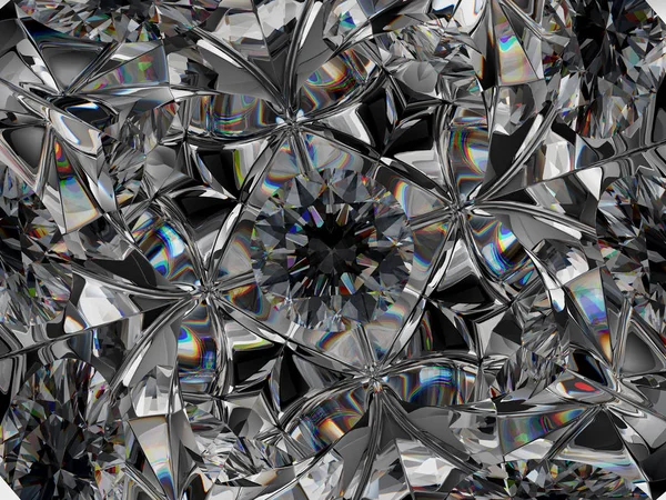 Drahokam Extrémní Closeup Kaleidoskop Vzor Horní Pohled Kolo Drahokam Vykreslení — Stock fotografie