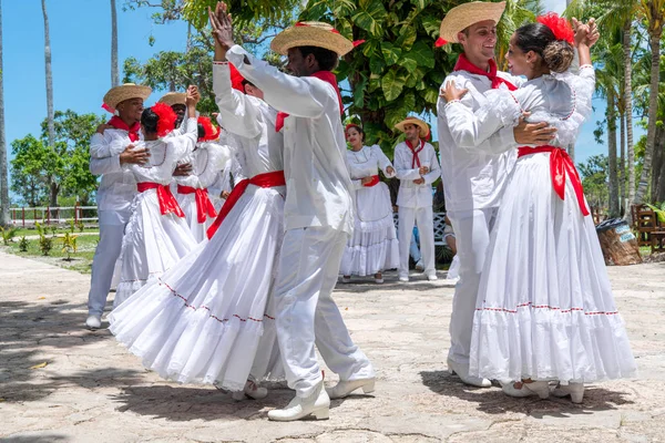 Jarocho バンバ フォーク ダンスを踊るダンサー キューバ 2018 — ストック写真