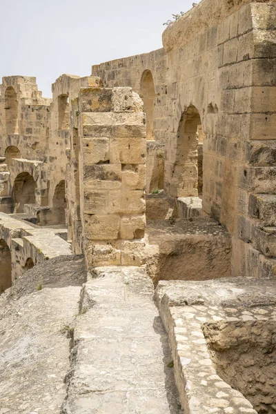 Restos Anfiteatro Romano Djem Tunísia África — Fotografia de Stock