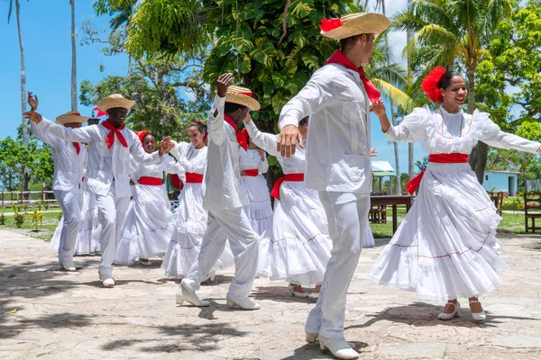 Jarocho バンバ フォーク ダンスを踊るダンサー キューバ 2018 — ストック写真