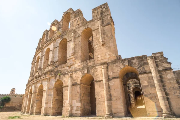 Római Amfiteátrum Djem Afrika Tunézia — Stock Fotó