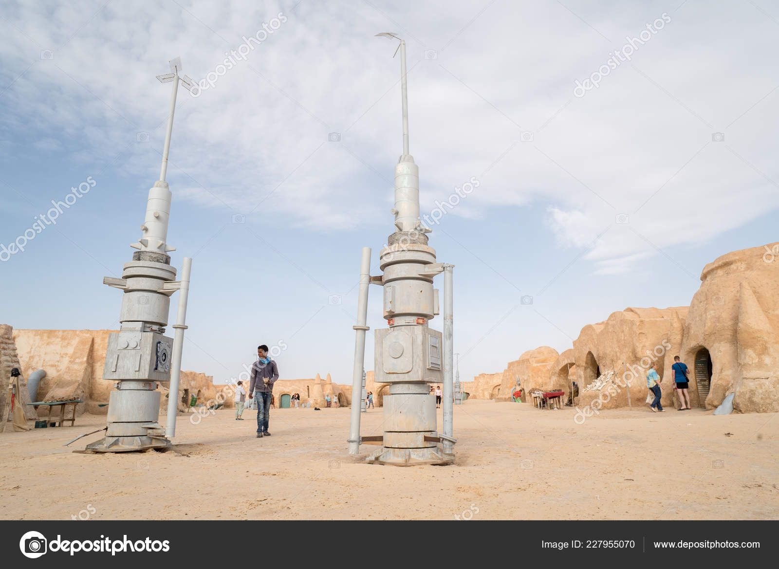 Paysage Planète Tatooine Abandonnés Ensembles Pour Film Wars