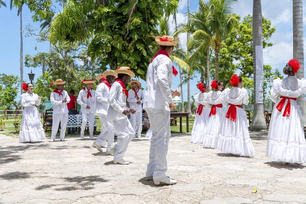 Tanečnice Tančí Syn Jarocho Bamba Lidového Tance Kuba Jara 2018 — Stock fotografie