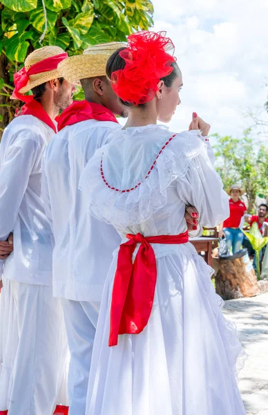 Dancers Dancing Son Jarocho Bamba Folk Dance Cuba Spring 2018 — Stock Photo, Image