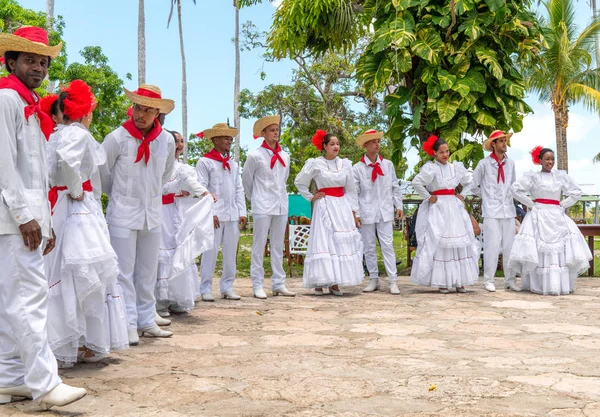 Tanečníci Coustumes Tanci Syn Jarocho Bamba Lidového Tance Kuba Jara — Stock fotografie