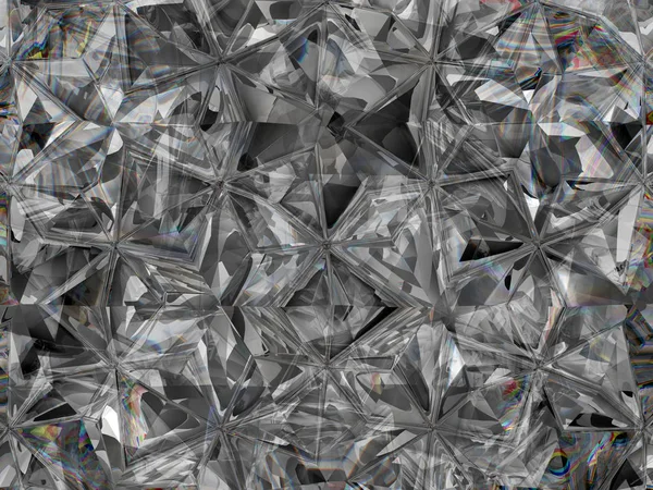 Διαμαντένια Κατασκευή Από Πολύ Κοντά Και Καλειδοσκόπιο Κορυφή Άποψη Του — Φωτογραφία Αρχείου