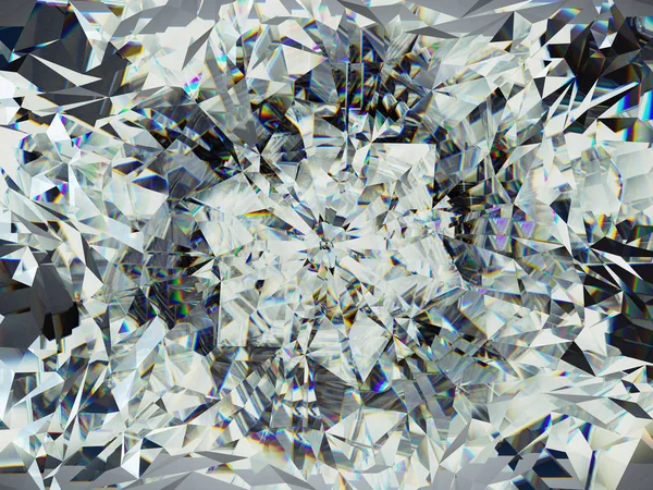 宝石構造の極端なクローズ アップと万華鏡 丸い宝石の平面図 のレンダリング イラストレーション — ストック写真