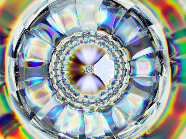 Κλίση Γυαλί Υφή Closeup Εφέ Καλειδοσκόπιο Κάτοψη Του Γύρου Πολύτιμων — Φωτογραφία Αρχείου
