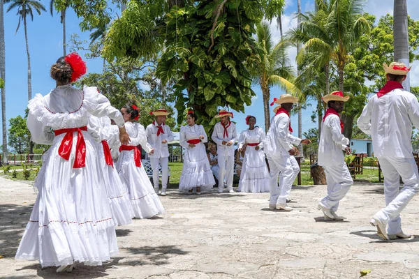 Tancerze Taniec Syna Jarocho Bamba Folk Dance Kuba Wiosną 2018 — Zdjęcie stockowe