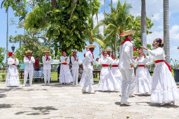 Jarocho バンバ フォーク ダンスを踊るダンサー キューバ 2018 — ストック写真