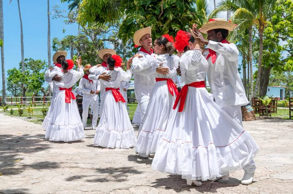 Dancers Dancing Son Jarocho Bamba Folk Dance Cuba Spring 2018 — Stock Photo, Image