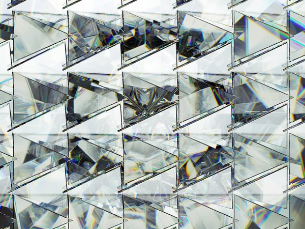 Trojúhelníky Diamond Struktura Extrémní Closeup Kaleidoskop Horní Pohled Kolo Drahokam — Stock fotografie