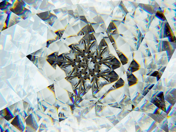 Gemstone Diamante Textura Closeup Caleidoscópio Renderização Ilustração — Fotografia de Stock