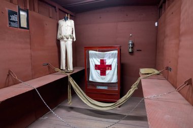 Zırhlı tren ya da Tren Blindado Ulusal Anıtı ve Müzesi Küba Devrimi Santa Clara, Küba'da. Santa Clara savaş olayları anısına düzenlendi. Bahar 2018 yakalanan