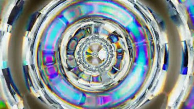 parlak taş makro sorunsuz döngü döner. kaleydoskop