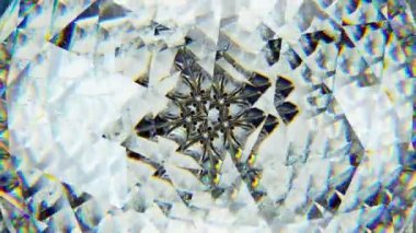 Elmas Parlatıcı makro Döndür ve üçgen desen sorunsuz döngü. kaleydoskop