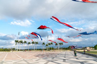 Ernesto Che Guevara'nın Türbesi, Anıt ve Anıtı Santa Clara, Küba, Che Guevara Meydanı'nda yer alan. Bahar 2018 yakalanan