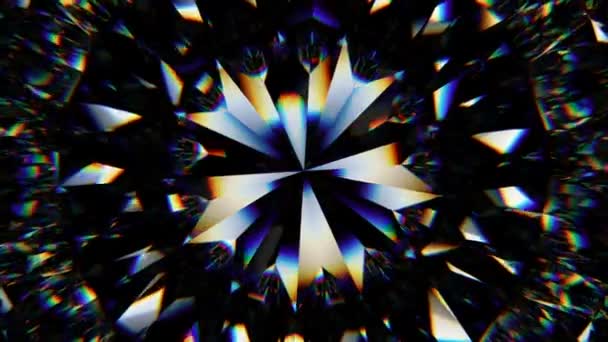 闪闪发光的宝石宏旋转无缝循环 万花筒 — 图库视频影像