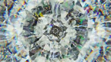 parlak taş makro sorunsuz döngü döner. kaleydoskop